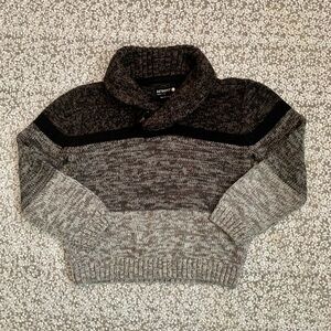 Retrofit Boys Button Collared Gray Sweater